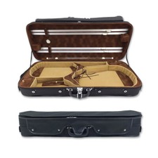 Double 4/4 Violin 16 inch Viola Case Nylon Oxford 4 pcs bow holders portable box