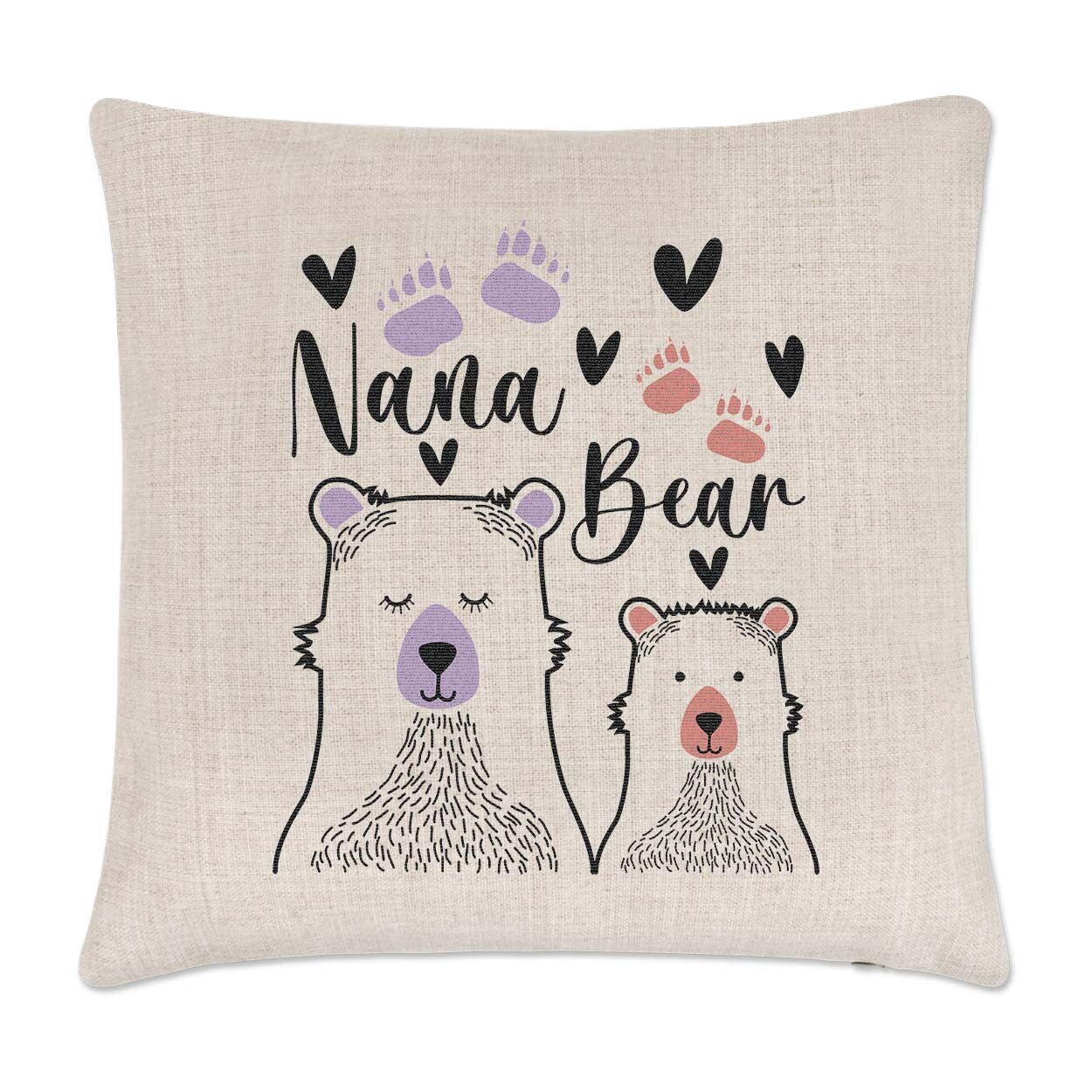 Nana Bear Cushion Cover Pillow Mothers Day Worlds Best Awesome Grandma Nanny