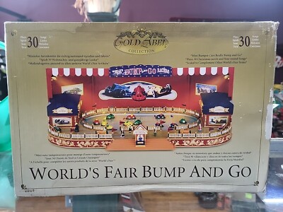 Mr Christmas Worlds Fair Gold Label Bump and Go Bumper Cars Working Condition!