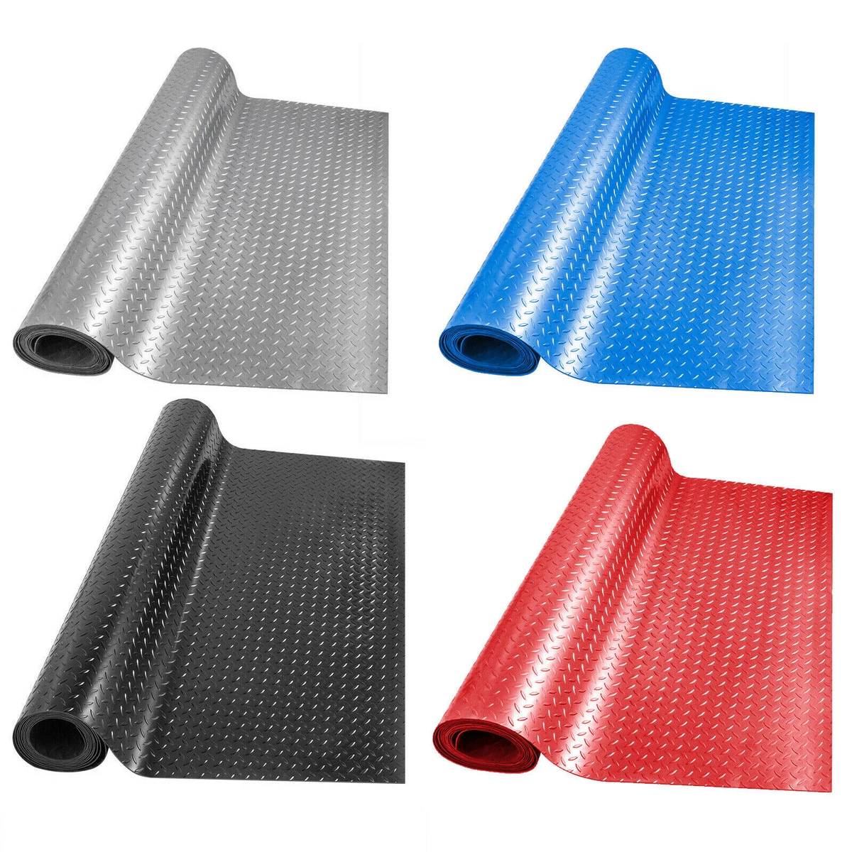 5mm Thick Rubber Roll Matting: Solid Colors - 4' W x 1' L