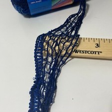 Blue Sequin Sashay Yarn 2 Skeins Made in USA Dream Weaver Novelty Fancy Scarf