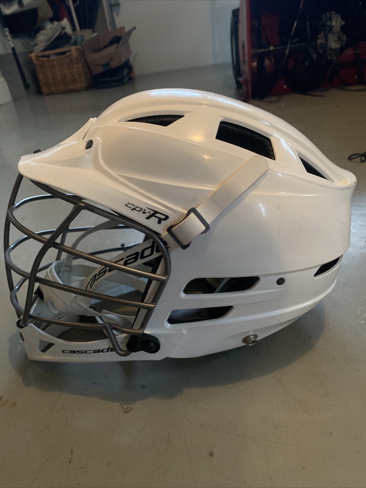 Cascade CPVR Lacrosse Helmet White/White S/M eBay