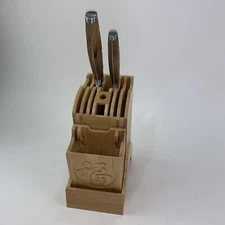 Bamboo Knife Blocks Rack Creative Storage Wood Kitchen Accessories Knives Holder