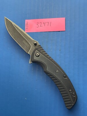 Kershaw Scrip 1312BW Assisted Open Knife Liner Lock Plain Edge Blade
