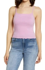 Nordstrom BP Square Neck Crop Camisole in Purple Tulip  Sz-1X