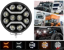 9" Round Full Led Spot Fog Driving Drl Light Lamp X1 For Todoterreno 4x4 Car 4wd
