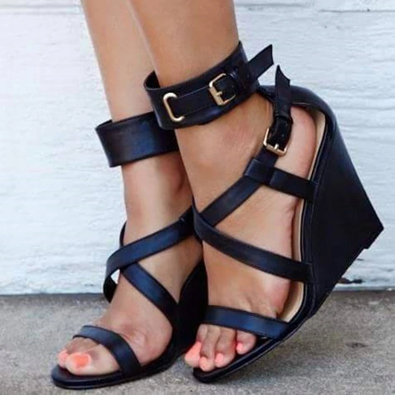 Black wedges size 4 best sale