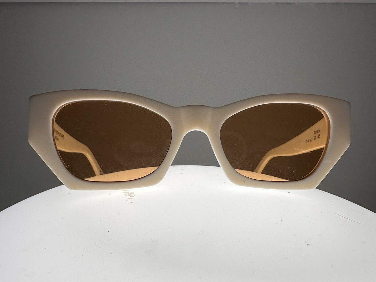 Retrosuperfuture Amata Panna Sunglasses - White frame yellow  display picture 2