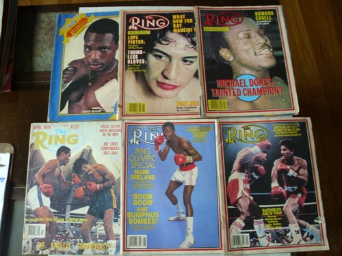 6 Vintage "The Ring" Boxing Magazines 1979-1984 - Boom,Boom; Bonecrusher; Ayala
