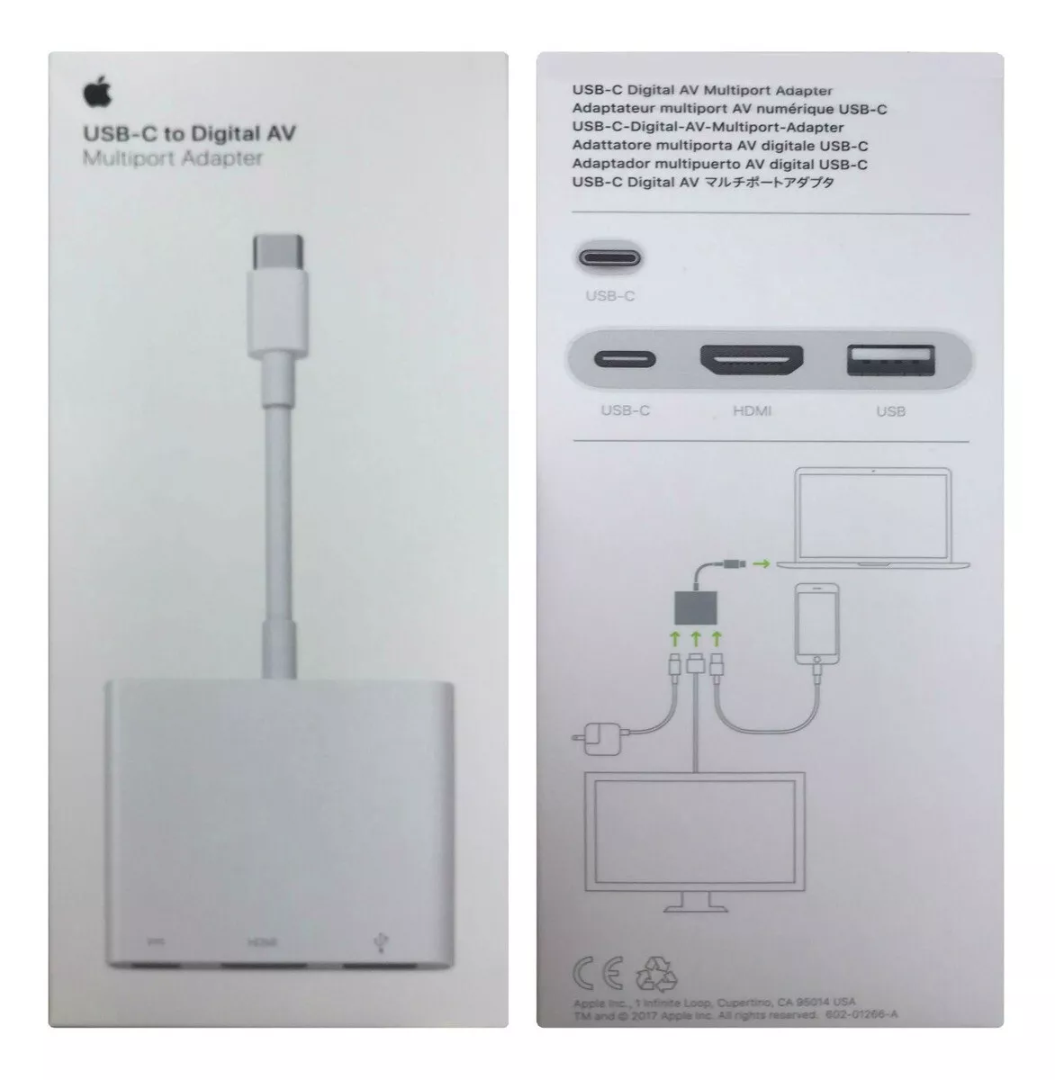 Genuine Apple USB-C Digital Multiport Adaptor MJ1K2ZM/A A1621 #102 | eBay