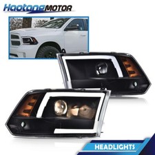 Led Drl Black Headlights Leftright Fit For 2009-2018 Dodge Ram 1500 2500 3500
