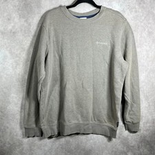 Columbia Sweater Mens Large Gray Knit Crew Neck Long Sleeves Pullover Outdoor