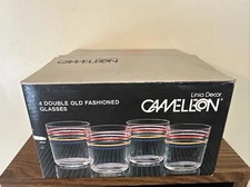 Linia Decor Cameleon 4 Double Old Fashioned Glasses New Old Stock Himark