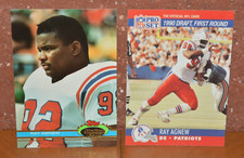 VINTAGE FOOTBALL CARDS BUY 1 GET 1 FREE PATRIOTS RAY AGNEW