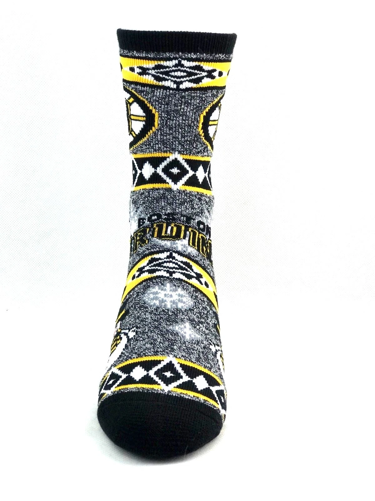 Boston Bruins Hockey Snowman Crew Socks