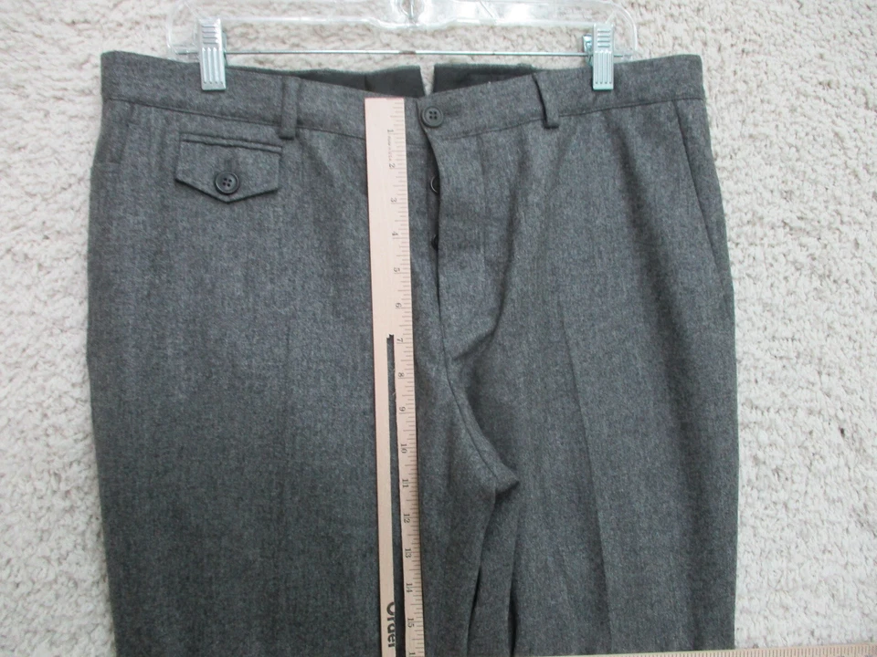 A.P.C. Pantalones Rue Madame Paris Grande Adulto Gris Vestido Plisado 100% Lana Mujer L Foto 4 de 4