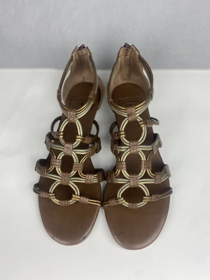 Cremallera de cuña marrón Lucky Brand para mujer en la espalda talla 7,5 M Foto 3 de 4