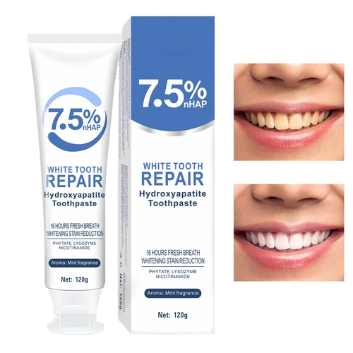 7.5% Hydroxyapatite Toothpaste Remove Yellow Tooth Stains For Sensitive Teeth - Picture 3 of 11