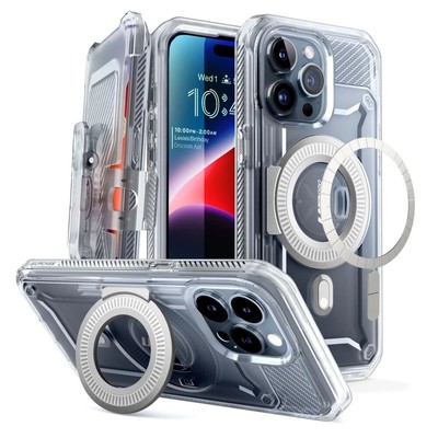 Supcase Handyhülle für iPhone 15 Pro Schutzhülle Magnet Case Cover Transparent