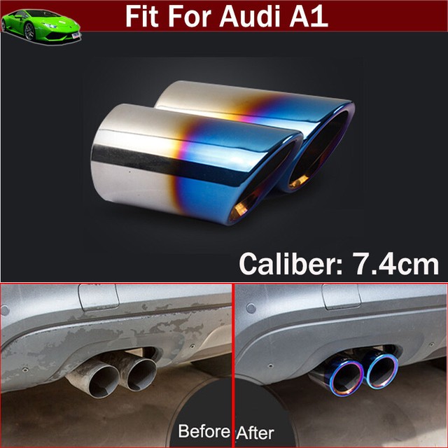 2pcs Blue Exhaust Pipes Tips Exhaust Muffler Tail Pipe for Audi A1 20102021 eBay