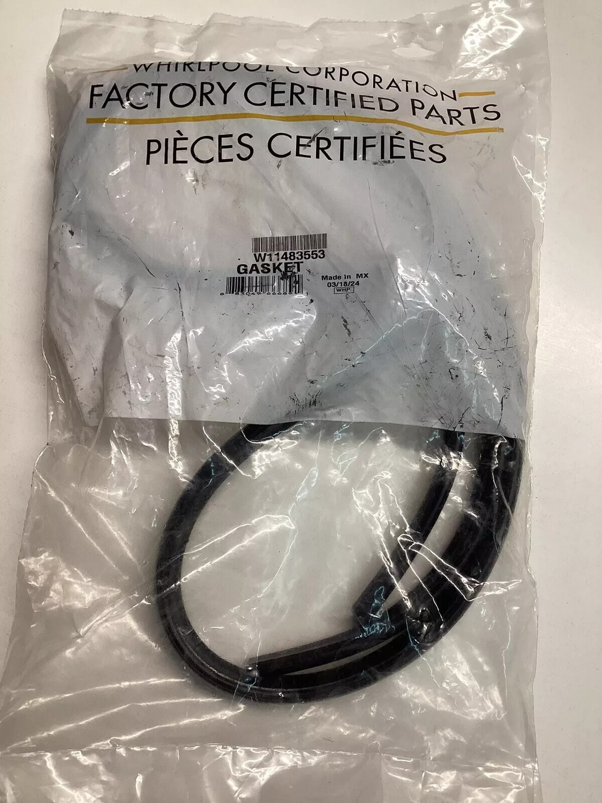 Brand NEW W11483553 Whirlpool Dishwasher Tub Gasket