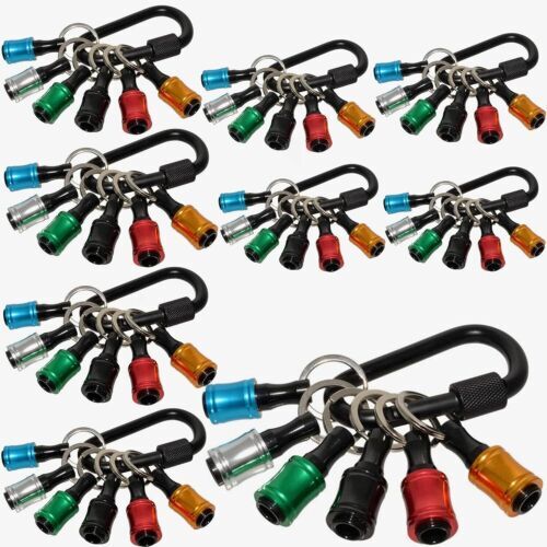 6-72pcs Bit Holder 1/4inch Drill Bit Holder Keychain for Impact Driver Pull Back - Picture 25 of 28