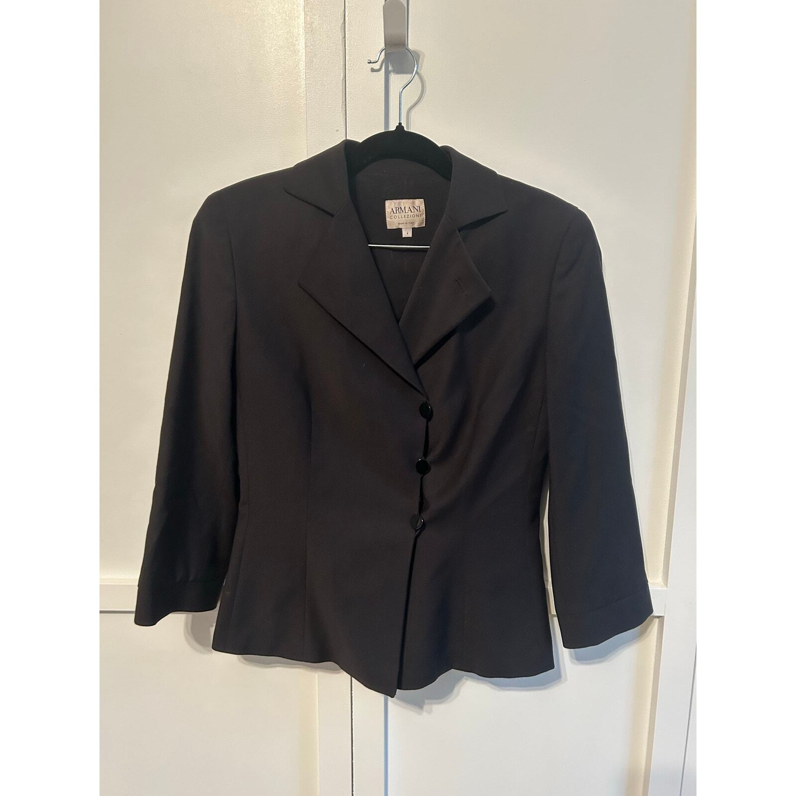 Armani Wool Blend Side Button Blazer 4 - image 1