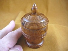  BOX-185 BURL BOX small Thuya Wood African carved carving boxes Morocco Exotic