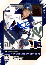 Michael Chaput Signed Auto 2010-11 Heroes & Prospects card Lewiston MAINEiacs