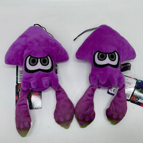 2X Splatoon Purple Inkling Squid Plush Soft Toy Doll Pendant 9" - Picture 1 of 4