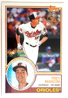 Trey Mancini 2018 Topps Mojo Refractor 35th Anniversary Silver Pack #28 Orioles