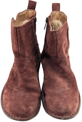 UGG Neevah Ankle Booties Womens US 6 Burgundy Suede Shearling Lined 1003421