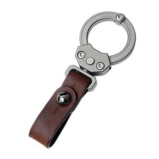 Titanium Alloy Leather Portable Car Universal Keychain EDC Hanging Buckle Tool