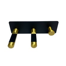 Hair Dryer Holder Wall Mounted Styling Tool Organizer Black Gold