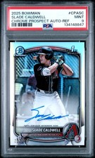 2025 BOWMAN CHROME PROSPECT AUTO REFRACTOR #CPASC SLADE CALDWELL 233/499 PSA 9