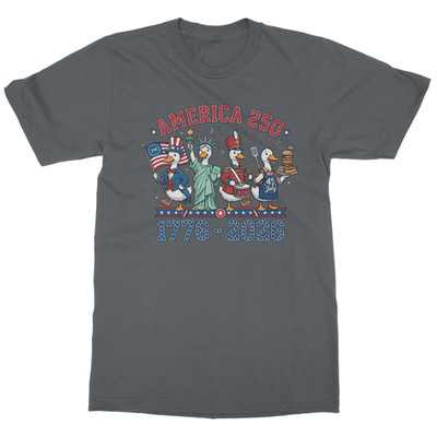 America 250 Silly Graphic Patriotic Goose Unisex T-Shirt