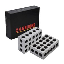 1 Matched Pair 246 blocks 23 holes 2x4x6 blocks .0002" 2-4-6 Blocks Machinist