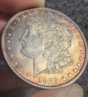 1885 Morgan Silver Dollar Red Natural Toning Coin See Video — photo 2