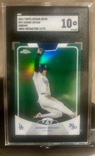 2024 Topps Chrome Ohtani 50/50 Shohei Ohtani 71/75 Aqua Refractor #93 SGC 10