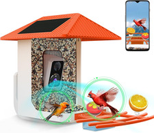 2.5K Smart Bird Feeder with Camera with AI Identify 10000 Birds Species, 2.4Ghz