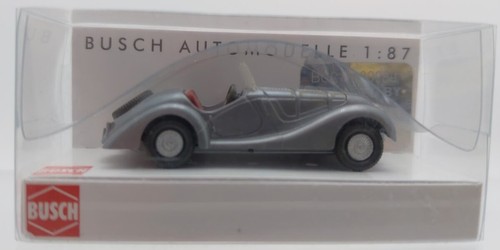 Mercedes-Benz 170S Cabriolet Gessclossn Busch 40501 HO 1:87 plateado recarga | Zustand: New