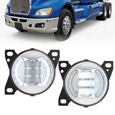 LED Fog Lights for 2013-2015 Kenworth T660 & Peterbilt 579/587 Aluminum Housing