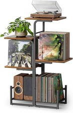 Planter-Inspired Record Player Stand with Large Vinyl Storage