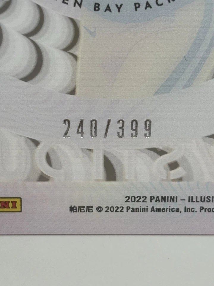 2022 ROMEO DOUBS #d/399 RC PANINI ILLUSIONS #M-37 MYSTIQUE PINK ROOKIE Packers - Image 3 of 3