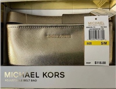 Michael Kors Pale Gold Adjustable Belt Bag New In Box Opened