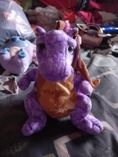 Ty Beanie Babies Legend The Purple Dragon, Small Plush Soft Toy, BNWT, RARE