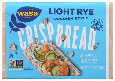 Wasa Crispbread Rye Lite 9.5 Ounce (Pack of 1) 