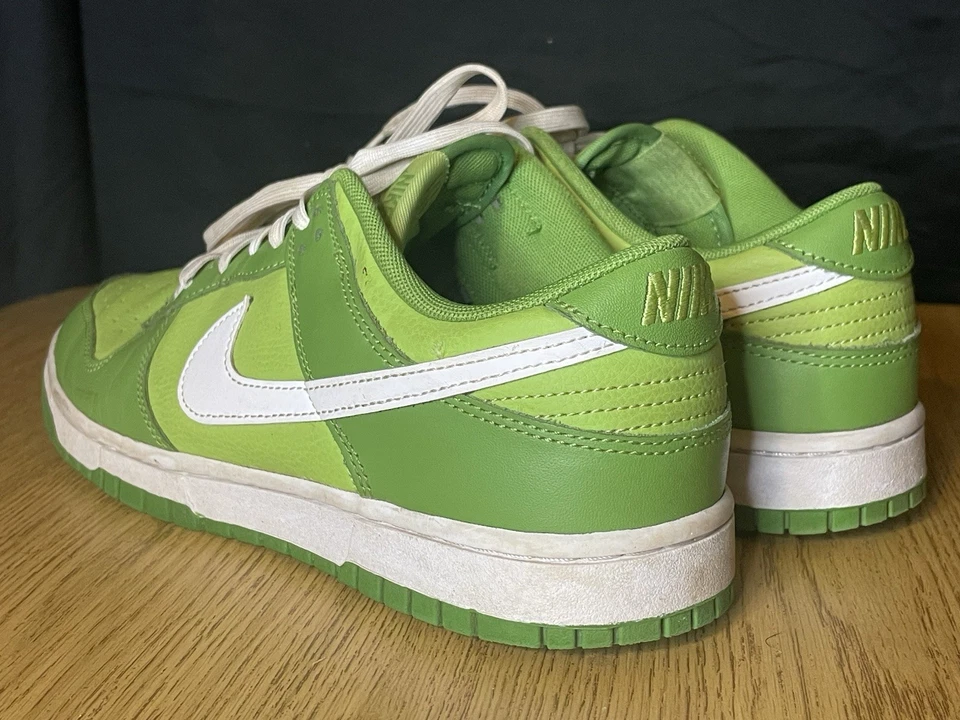 Tênis Nike masculino tamanho 9.5 Dunk Low GS 'clorofila' verde DJ6188-300 - Imagem 3 de 4