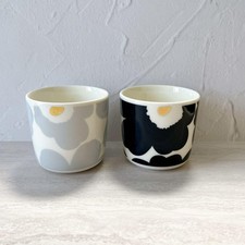 Marimekko Latte Mug Icy Grey Dark Blue Gold Mug