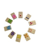 Montessori Wooden Counting Tiles 1-10 Math Toy Preschool Learning Number Boards